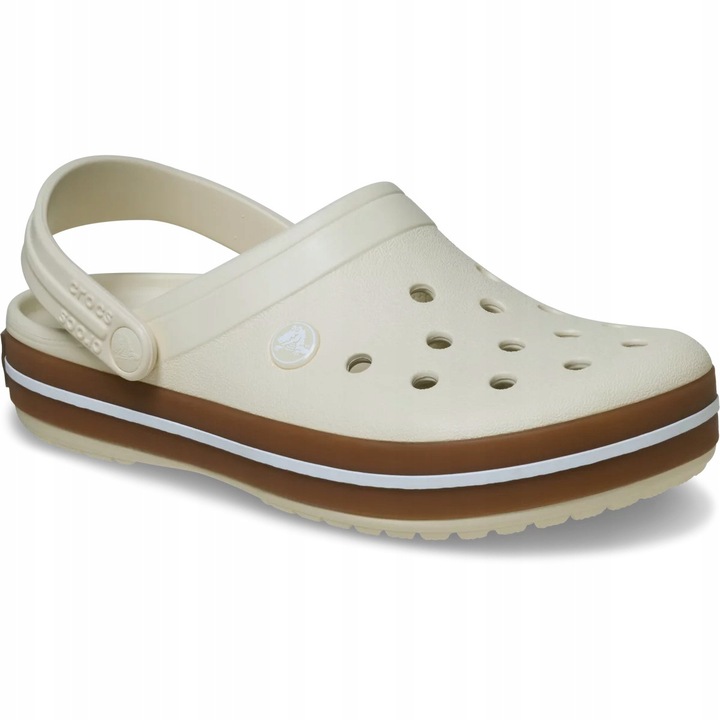 Saboti Crocs, Crocband Gum Clog, 41-42 EU, summit white, material sintetic
