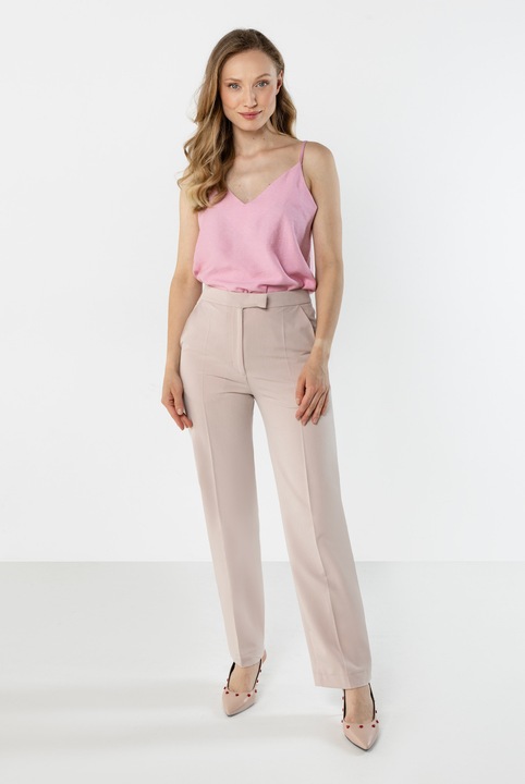 Női nadrág, awama, A766, bézs, poliészter-elasztán