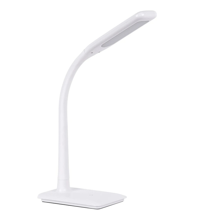 Veioza LED Hoff Billy, 8.5 W, 530 lm, lumina neutra, dimabil, alb, modern