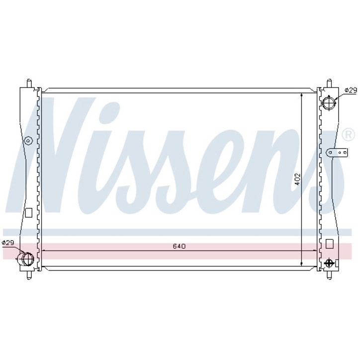 Hűtő, motorhűtés NISSENS 68184