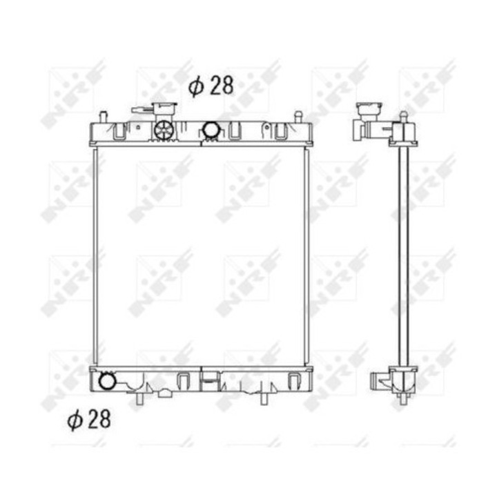 Motorhűtő NRF 359x380x16mm