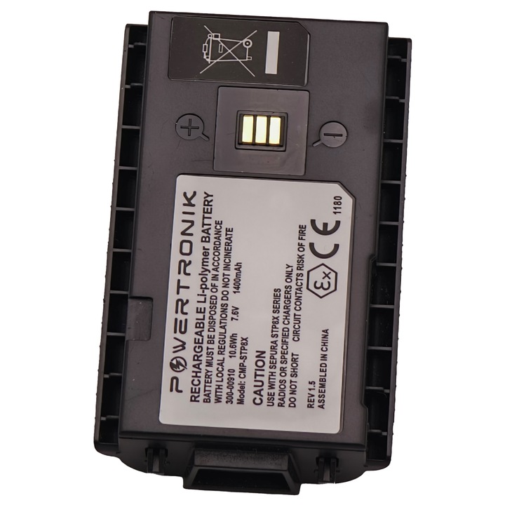 Acumulator Powertronik compatibil statie radio Sepura STP8x 7.6V 1400mAh 10.64Wh no ATEX