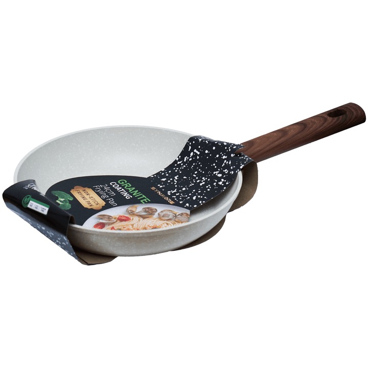Tigaie granit 24 cm antiaderenta crem fara capac Synmore