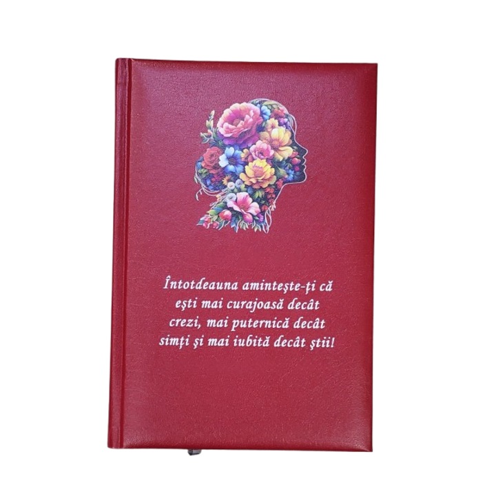 Agenda cadou cu mesaj motivational pentru domnisoare/doamne, nedatata, 194 pagini