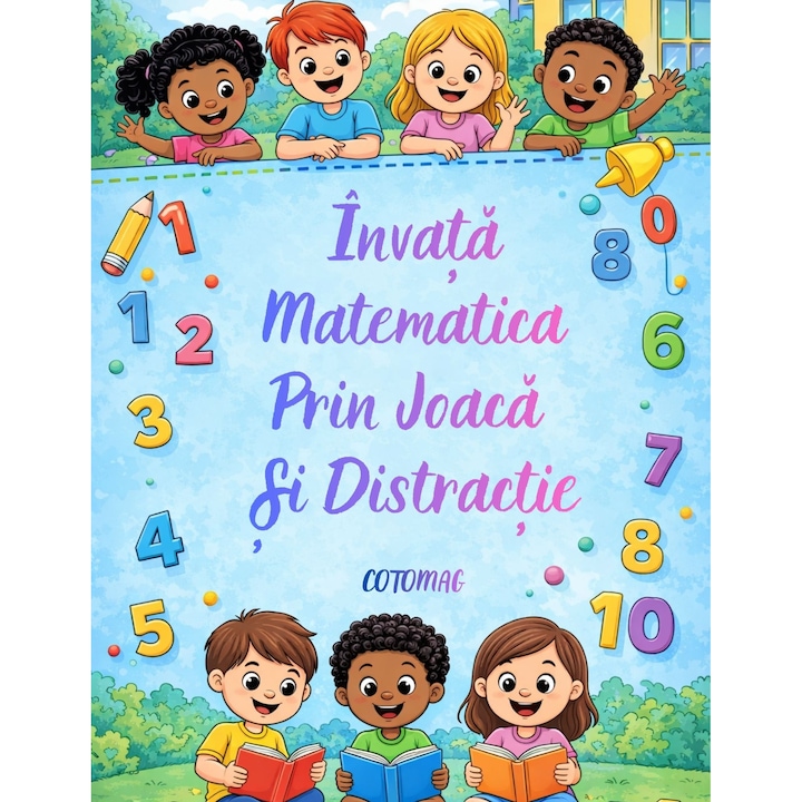 Carte cu Activitati - Invata Matematica Prin Joaca Si Distractie / Carte de Colorat / Activitati Educative Pentru Copii / Joc Creativ si Educatie / Invatare Interactiva si Distractiva