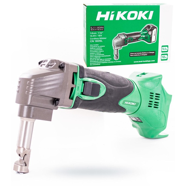 HiKOKI CN18DSL akkumulátoros lemezvágó olló, 18/14,4V, 2500 vágás/perc, 5mm vágásszélesség, akkumulátor és töltő nélkül