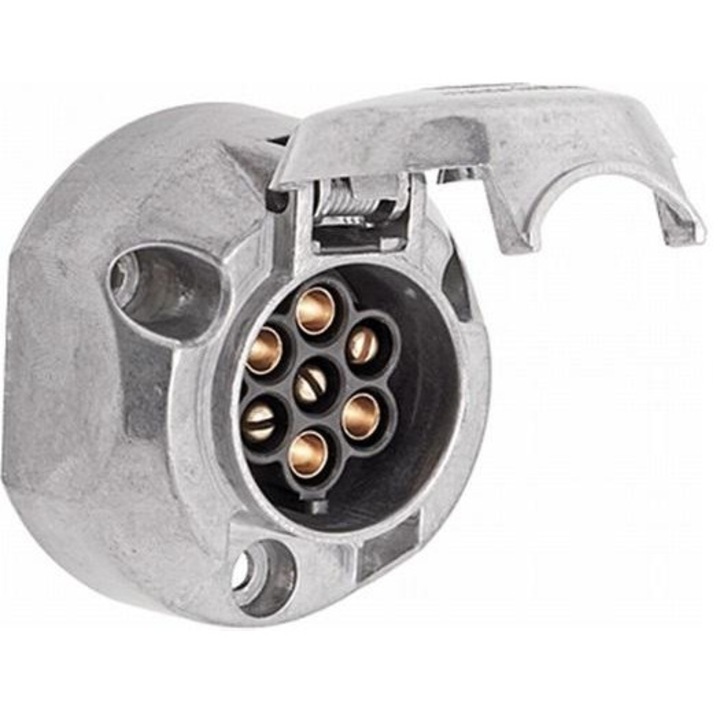 Priza metalica 7 pini HELLA 8JB 001 941-001, 16A, 12V, din zinc
