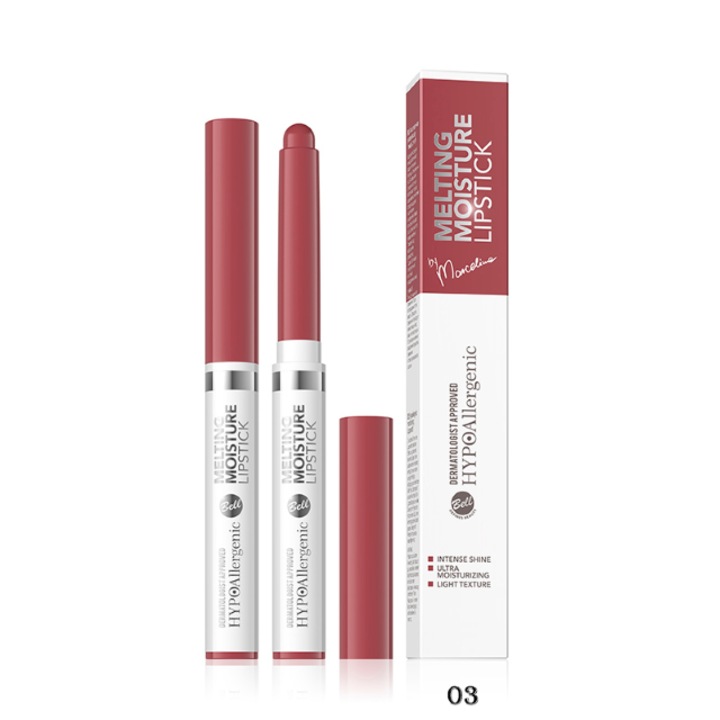 Ruj stick Bell, 03 Rose Wood, hipoalergenic, vegan, 79 g