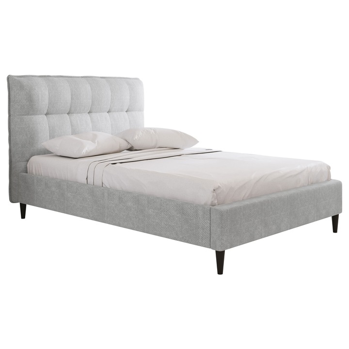 Pat tapitat Upesa 9148Y Single 120x200, MIRJAN 24, gri, 138x216x102 cm