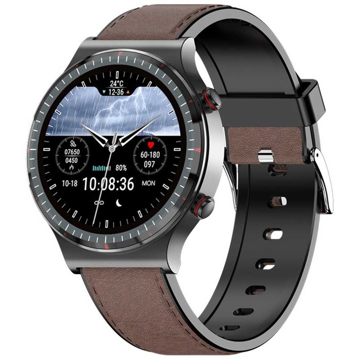 Smartwatch Lumaudio Scan, ECG, maro, 1.43 inch