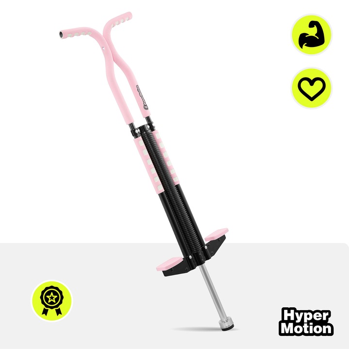 HyperMotion HYP54 JUMPER P Pogo Stick gyermekeknek, acélrugóval, 50 kg-ig, 9-14 éves korig, rózsaszín