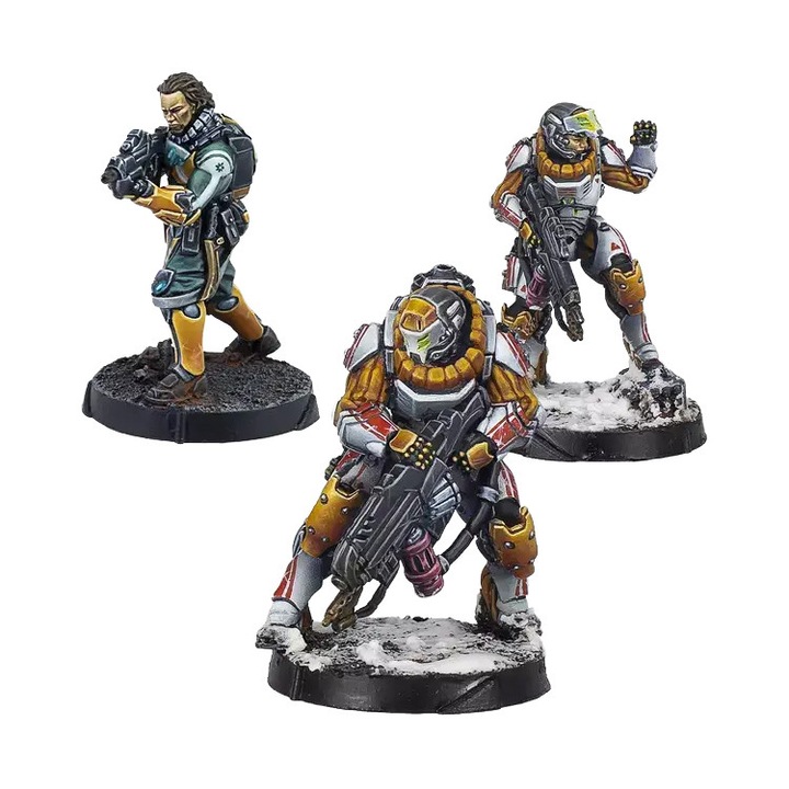 Infinity játék kiegészítő, Yu Jing Reinforcements Pack Beta, Corvus Belli, 3 összeállítható modell, szürke