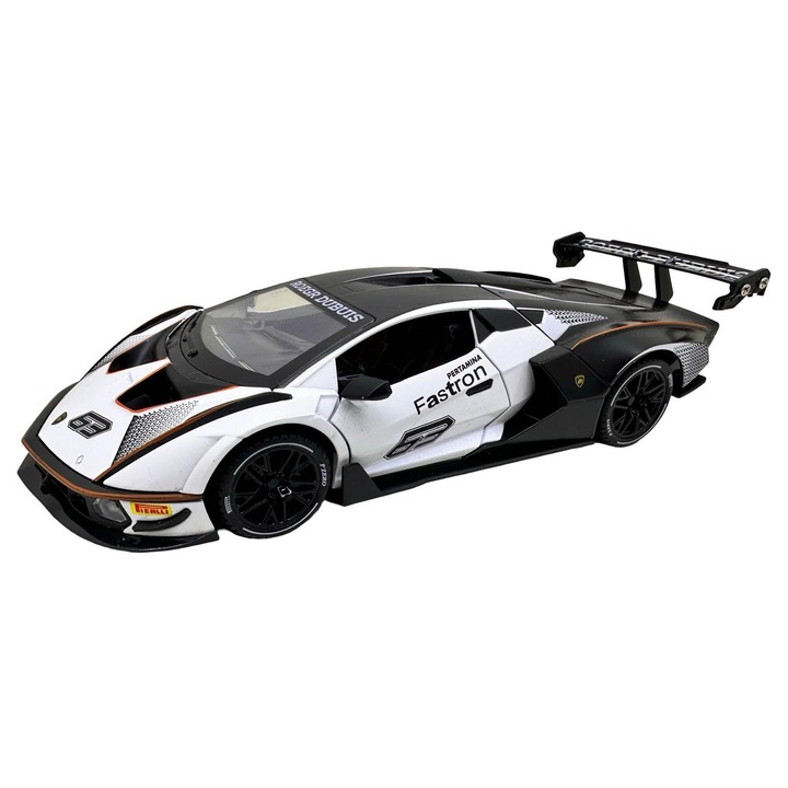Lamborghini Essenza SCV12 modellautó 1:24 fém replika fényekkel és hangokkal levehető spoilerrel