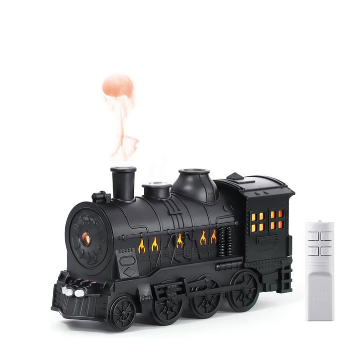 Difuzor de aromă TREN, Aymax, 300ml, negru, 2 moduri de pulverizare, telecomandă