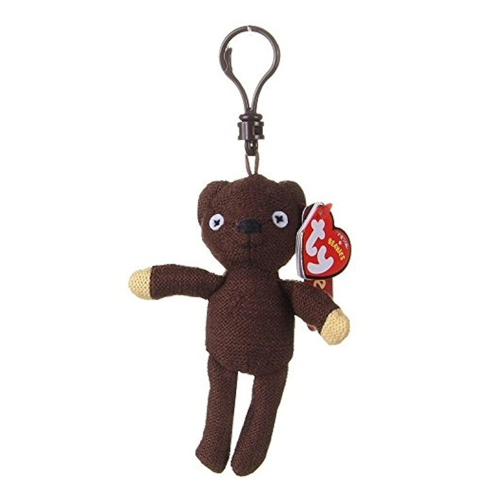 Breloc de plus TY Beanie Babies - ursuletul lui Mr. Bean, 8.5 cm TY46203