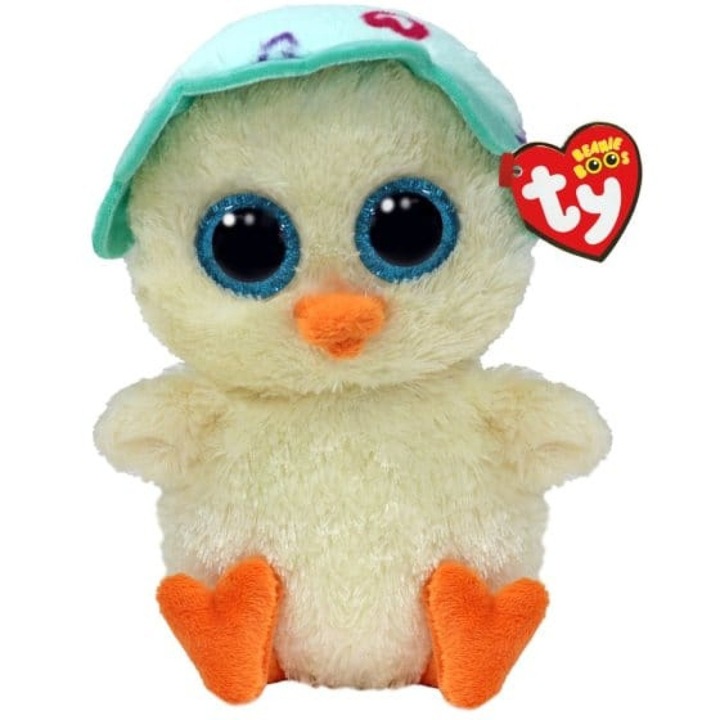 Jucarie de plus TY Beanie Boos - Emmie, pui cu palarie, 15 cm TY 37405