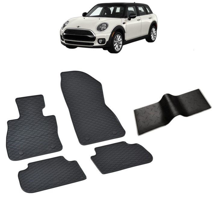 Set covorase auto MINI CLUBMAN II FABRICATIE 10.2015 - 2026, cu covoras tunel median, Caroserie COMBI
