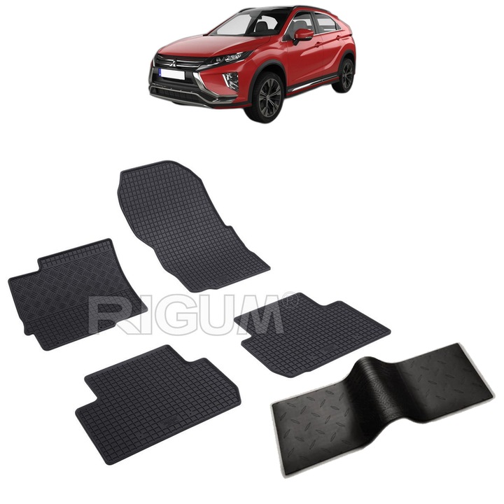 Set covorase auto MITSUBISHI ECLIPSE CROSS din 01.2018 - 2026, cu covoras tunel median, Caroserie SUV