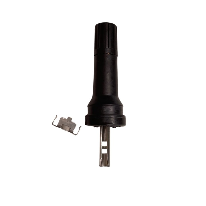 Supapa de schimb, WheelsXpert, TPMS-37, 11, 3 mm, Compatibil cu jante din aluminiu, Corp acoperit cu cauciuc, Capac din plastic, Insertie arc, Mufa filetata pentru montare cu senzor de presiune