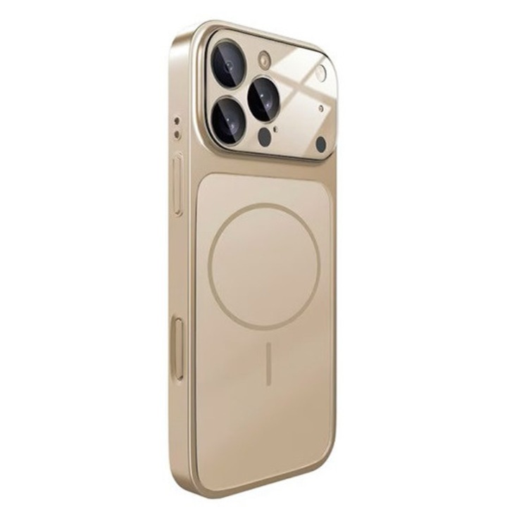 Husă iPhone 13 Pro, Miromoto, design premium, protecție camere, culoare gold