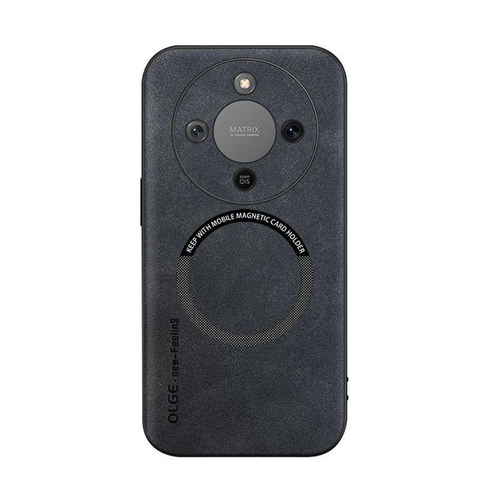Husa pentru Honor Magic 8 Lite, Piele de Oaie, MagSafe Magnetica, Interior Catifea, Protectie Camera, Ultra Subtire, Business