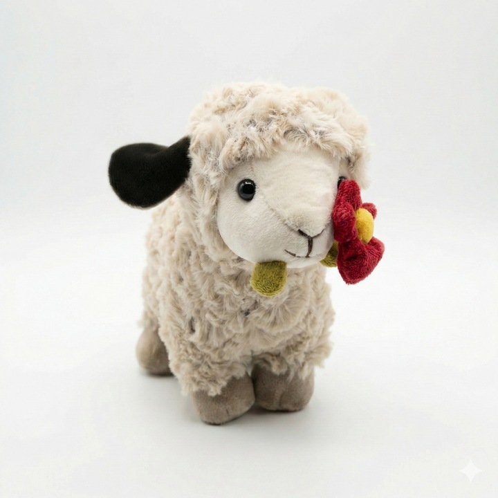 Oaie de Plus, PriStyle, Bej cu Detaliu Floral Colorat, 23x23x10cm