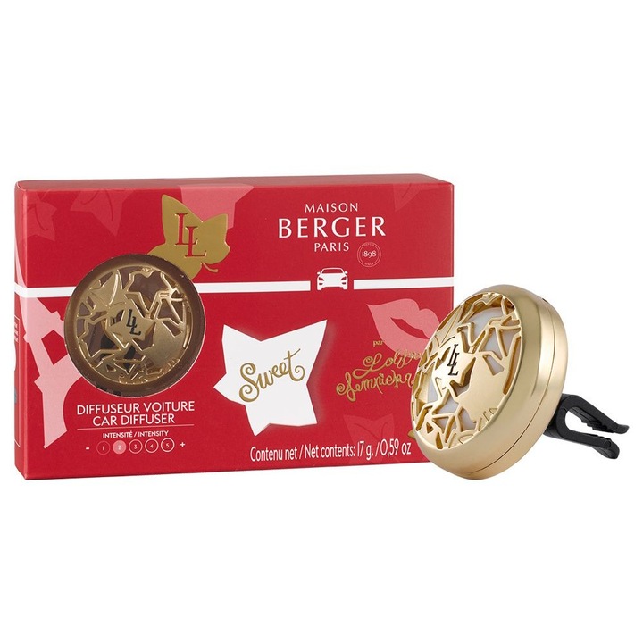 Set odorizant masina Maison Berger, difuzor metalic, rezerva ceramica Lolita Lempicka Sweet, multicolor, 14x3.3x9cm