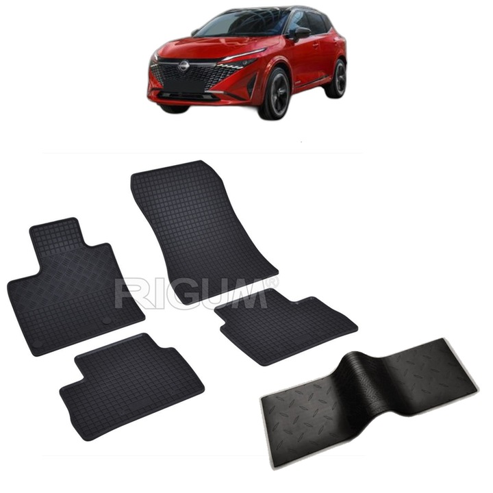 Set covorase auto NISSAN QASHQAI III FACELIFT FABRICATIE 2024 - 2026, cu covoras tunel median, Caroserie SUV