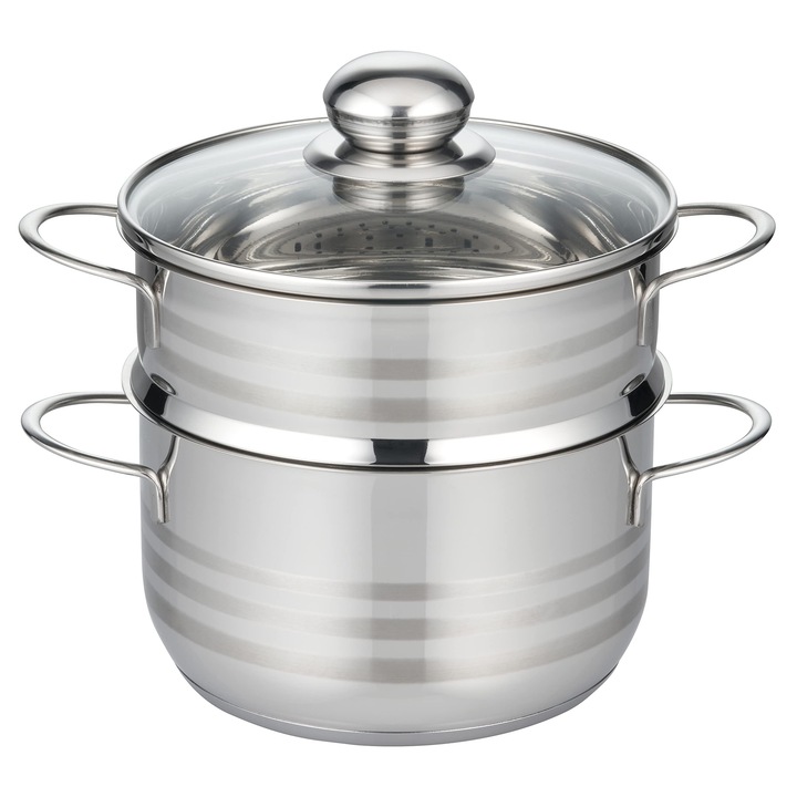 Aparat de gătit cu aburi ELO Basic, cilindric, 18 cm, negru