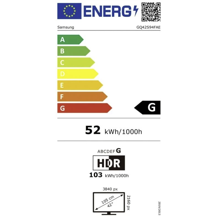 Televizor OLED Samsung GQ42S94FAEXZG S94F, 4K Vision AI (2025), 106 cm, 4K UHD, HDR, Smart TV, control vocal (Alexa, Google Assistant)