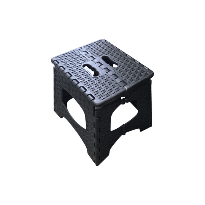 Пластмасов сгъваем стол, черен, 265 x 230 x В270 мм