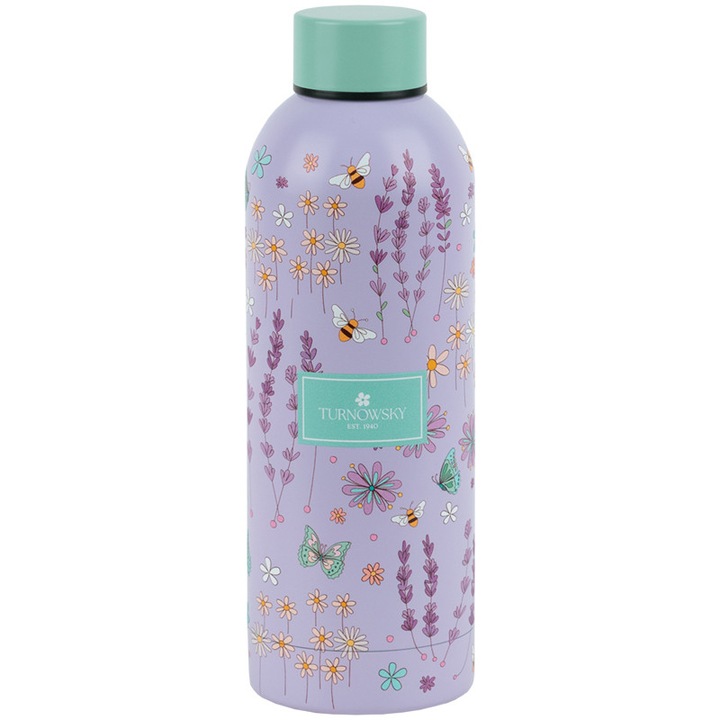 Sticla termos 500 ml pentru cafea si ceai, mentine temperatura 6 ore, mov, Axent