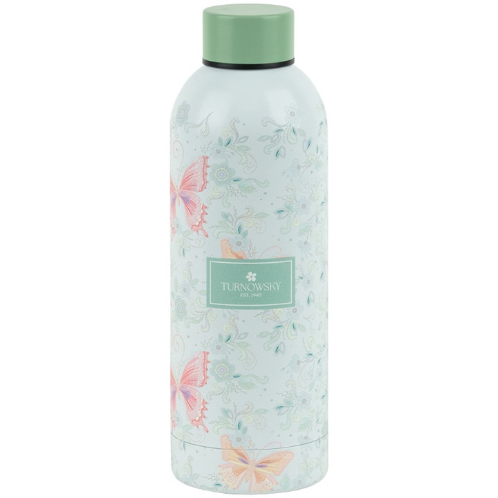 Sticla termica 500 ml pentru apa, mentine bauturile calde si reci 6 ore, verde, Axent