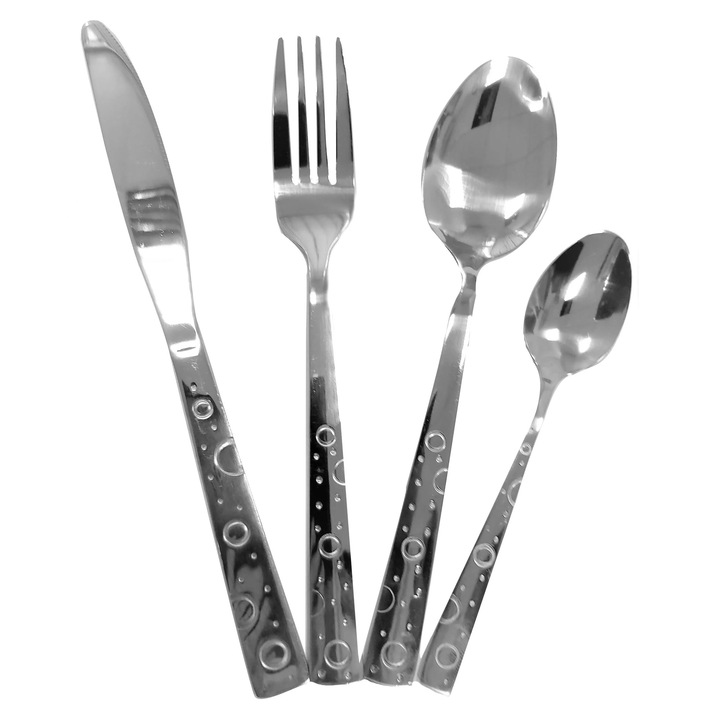 Tacamuri Icos Celia, inox, set 24 piese