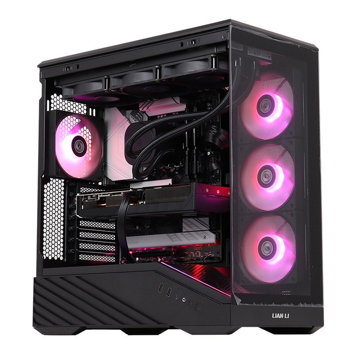 PC Gaming GREUCEANU Streaming Edition, PC Garage, AMD Ryzen 9 9950X3D, 32GB DDR5, 2TB SSD, RTX 5070 Ti, Iluminare RGB, Windows 11 Home