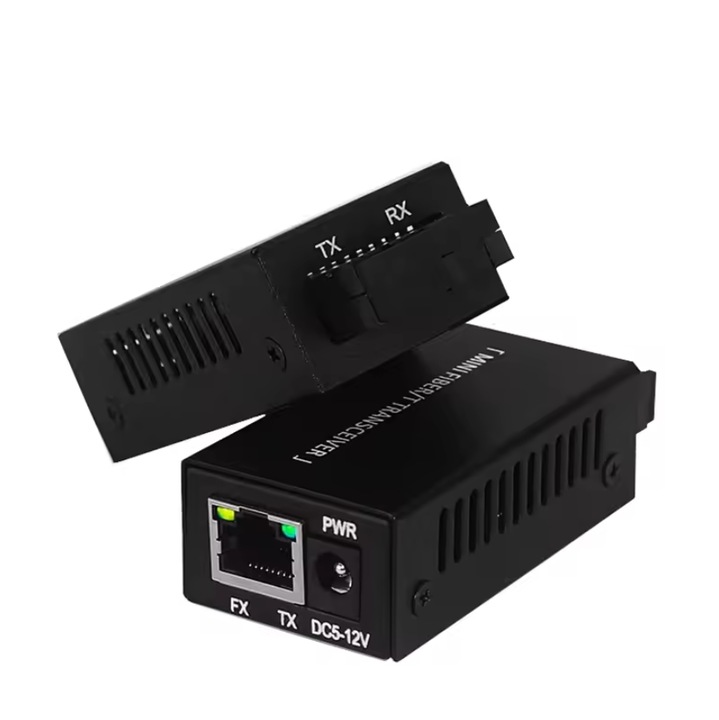Convertor media mini Gigabit Ethernet, CE Contact Electric, fibra optica SC/UPC, 10/100/1000 Mbps, Single Mode, 3 km, 69x37x22mm