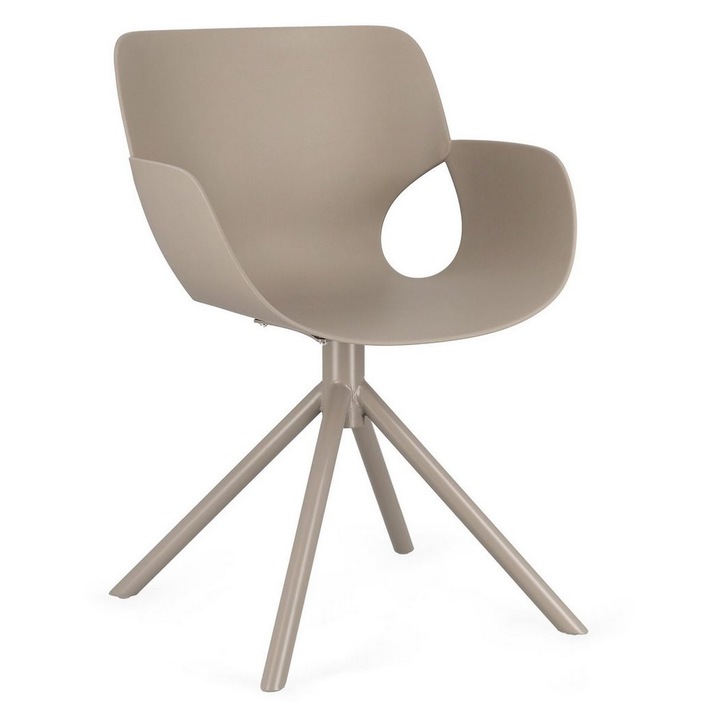 Lennon szürke acél műanyag szék 57x60x82.5m