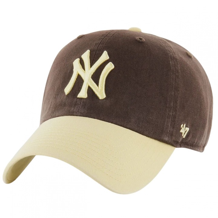 Sepca Baseball Ajustabila pentru Barbati Femei Unisex Brand 47 MLB New York Yankees Model B-NLTRG17GWS-BWA Maro 100% Bumbac, Design Clasic Sportiv, Confort Maxim, Marime Universala OSFM