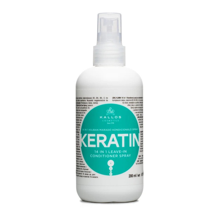Kallos 14in1 Keratin Hair Treatment Spray spray pentru intarire, fara clatire 200 ml