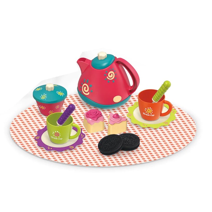 Set de joaca ceai in cos de picnic 22 piese