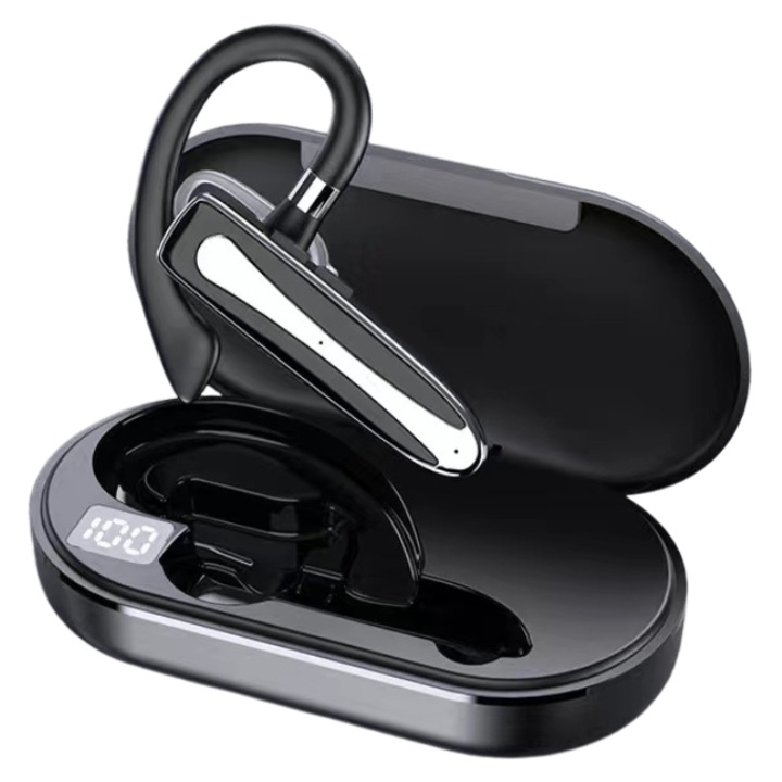 Reimungkot® Bluetooth vezeték nélküli fülhallgató, üzleti stílusú, egyfülre rögzíthető, ultra hosszú akkumulátor-élettartamú ENC, intelligens zajcsökkentés, mikrofonnal minden okostelefonhoz, fekete