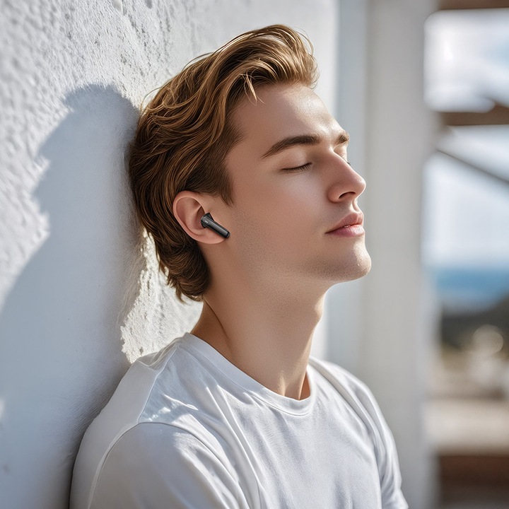 Casti Wireless Hoco EQ28, Bluetooth 5.4, autonomie 7 ore, negru, in-ear