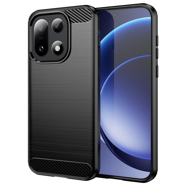 Husa Carbon Resistance pentru OnePlus 15, Optimizare Anti-Soc, Long Term Case, Negru