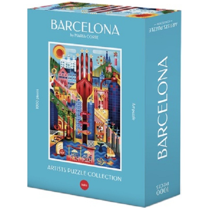 Puzzle 1000 piese Balvi Barcelona, PAL, 66x45cm, ilustrație unică