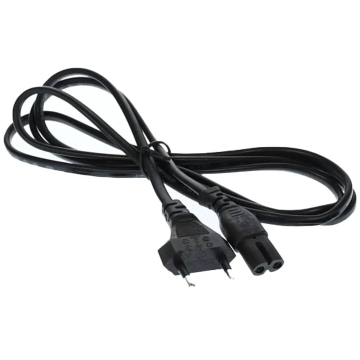 Cablu alimentare radio 2pini Euro 1.8m 2x0.75mm negru (300)