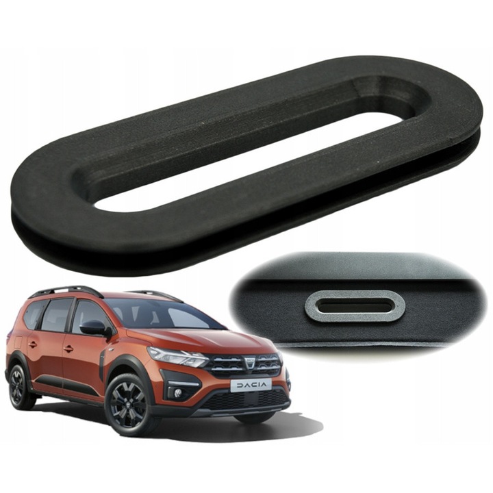 Dacia Jogger csomagtartó roló tartó, CraVeDrive, fekete, 127x51x9mm, szett vágóval együtt