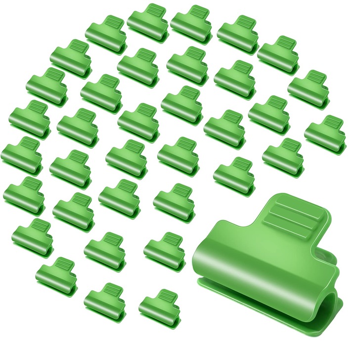 Set 30 cleme pentru sera, culoare verde