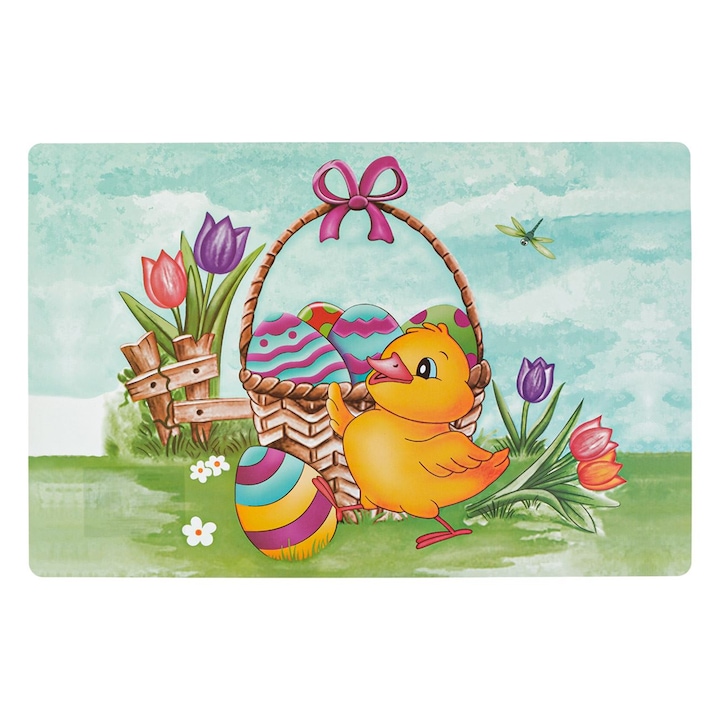 Suport Farfurie de Paste Puisor & Cos cu Oua Vopsite 45x30cm