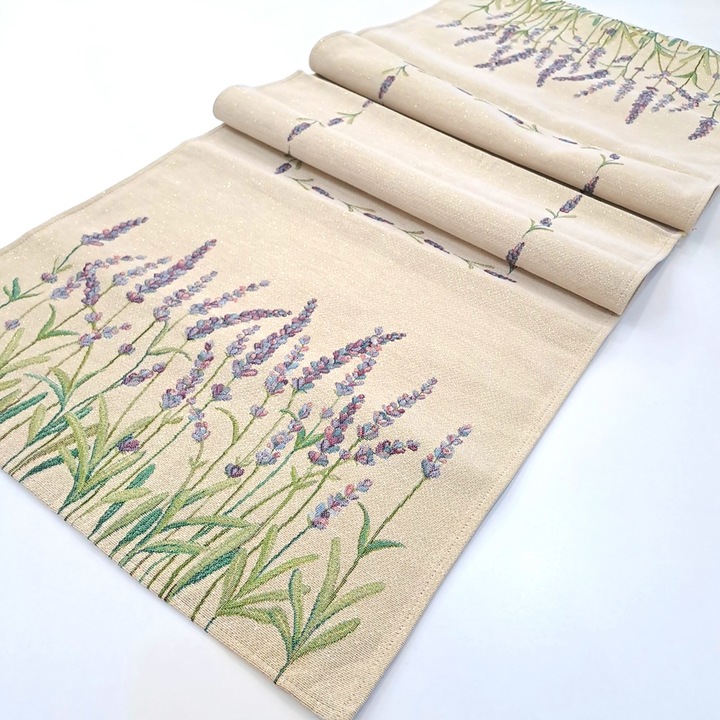 Traversa goblen cu lavanda mod. 1297 dim. 45/140cm