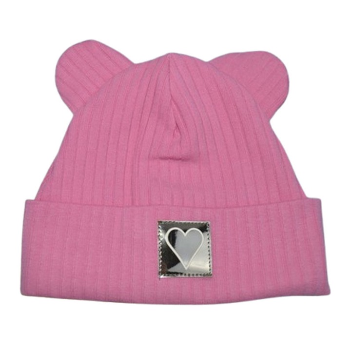 Caciula din bumbac, pentru fete, Mini Junior CA0203R3, Roz 126873